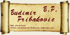Budimir Pribaković vizit kartica